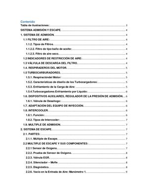 Sistema Admisión Y Escape