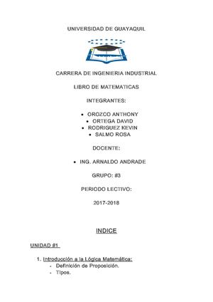 Libro De Matamaticas #1