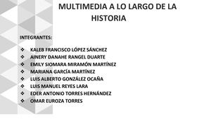 Evolución Multimedia