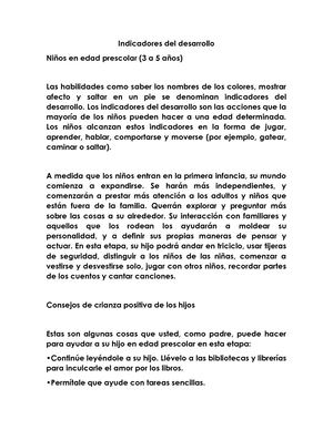 Indicadores Del Desarrollo