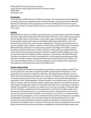 Survey Research Report