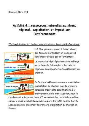 Ressources naturelles au niveau régionnal,exploitatiion et impact sur l'environnement