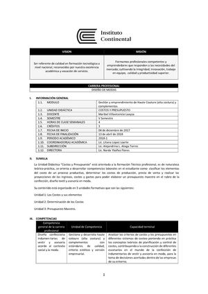 F05BN1 2018 -Costos Y Presupuestos