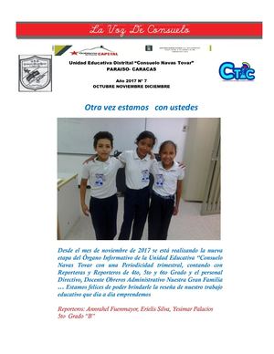 U E D Consuelo Navas Tovar Paraiso Caracas Periodico Escolar