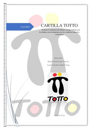 Cartilla De Etica Totto
