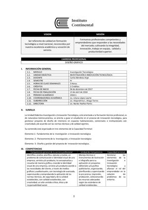 D04AT1 2018 - Investigación E Innovación Tecnologica