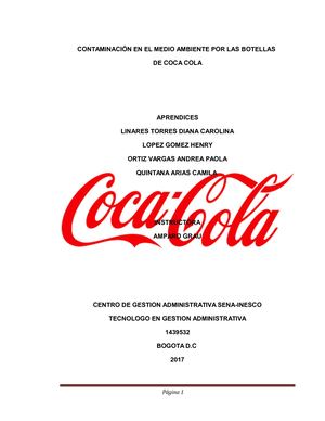 Estrategia de medio ambiente COCA COLA