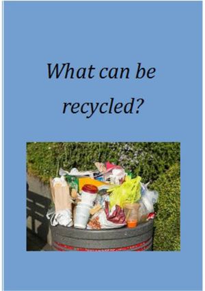 What can be recycled?