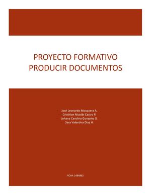 Proyecto Formativo - Producir Documentos