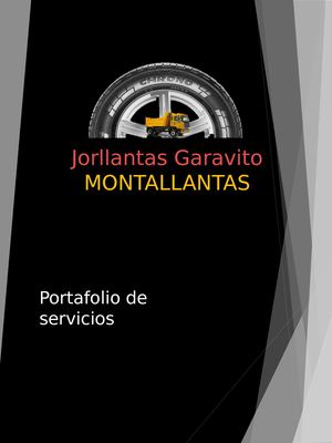 Jorllantas Garavito Portafolio De Servicios