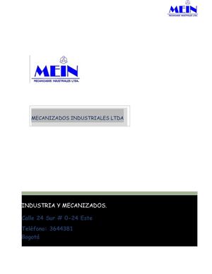 Mein Mecanizados LTDA