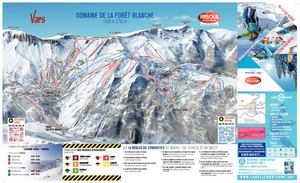 Plan des Piste Domaine de la Forêt Blanche