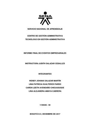 Informe Final Eventos