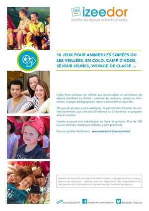 Jeux pour animer les soirées et veillées