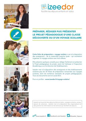 Préparer et rédiger le projet pédagogique d’un voyage scolaire