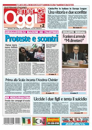 America Oggi 8 Dicembre 2017