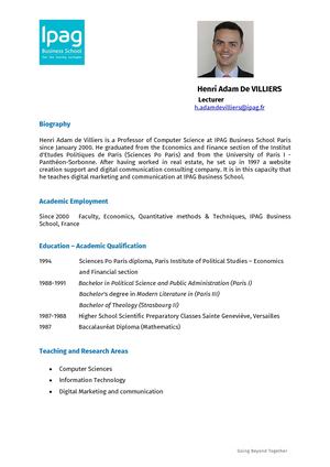 ADAM DE VILLIERS Adam