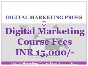 Digital Marketing Course Fees Rohini Delhi | INR 15,000/- By Digital Marketing Profs