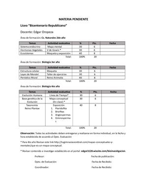 Materia Pendiente 2do Momento