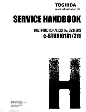 Toshiba Estudio181 Service manual