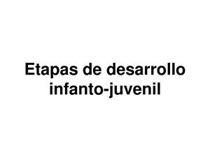 Etapas De Desarrollo Infanto Juvenil