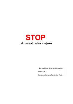 Stop Al Maltrato A Las Mujeres