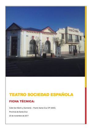 Teatro Sociedad Espanola de Puerto Santa Cruz