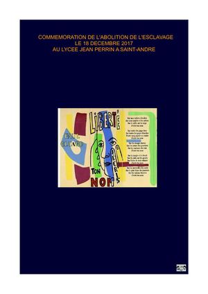 CELEBRATION ABOLITION ESCLAVAGE