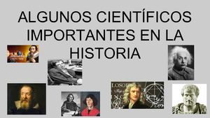 Algunos Científicos Importantes En La Historia