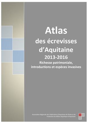Atlas des écrevisses d'Aquitiaine