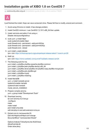 Installation Guide Of XIBO 18 On Cent OS 7