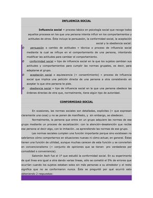 Influencia Social