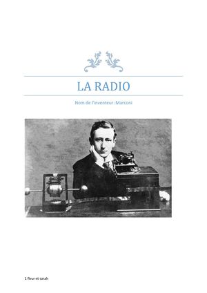 L'histoire de la radio de marconi