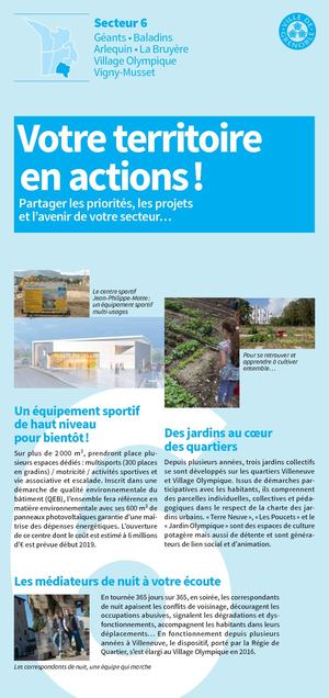 Votre territoire en actions ! - Secteur 6