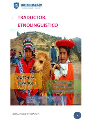 DICCIONARIO QUECHUA SUREÑO.
