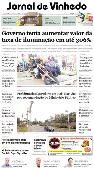 Jornal De Vinhedo Sabado 16 De Dezembro De 2017 Edic1673
