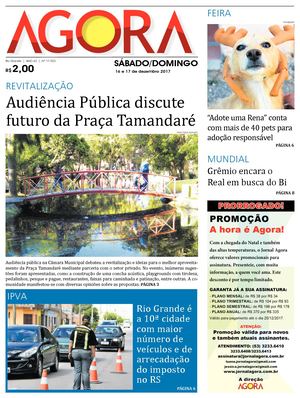 Jornal Agora - Edição 11923 - 16 e 17 de Dezembro de 2017