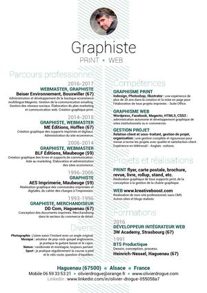 CV Graphiste Webmaster Olivier Drogue 12 2017