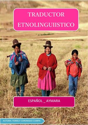 Traducto Etnolinguistico Aymara