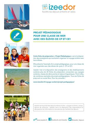 Dossier pédagogique classe de mer CP et CE1