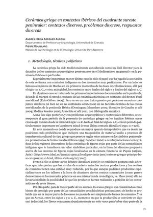 Ceramica Griega En Contextos Ibericos De