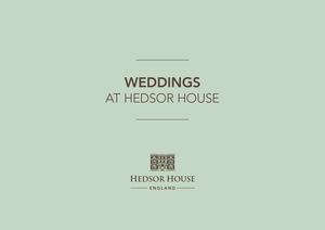 Hedsor House Wedding Brochure