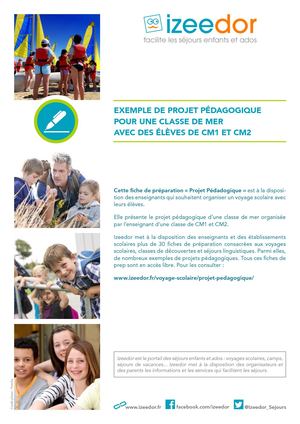 Dossier Classe de Decouverte Mer Cm1 Cm2