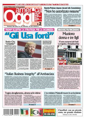 America Oggi 19 Dicembre 2017