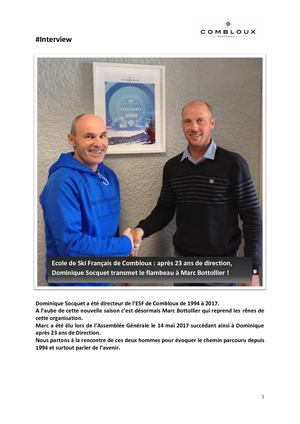 Interview Esf De Combloux Décembre 2017