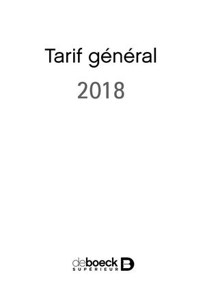 Tarif général 2018