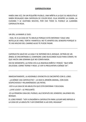 Caperucita Roja  por 1ero A Almagro