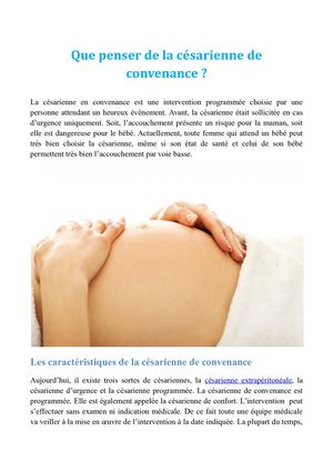 Que Penser De La Césarienne De Convenance
