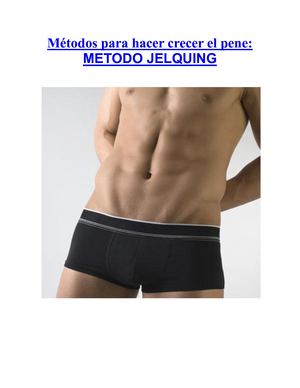 Métodos Para Hacer Crecer El Pene