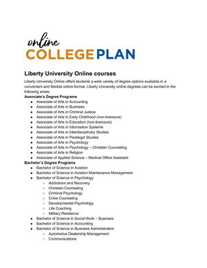 Liberty University Online Courses